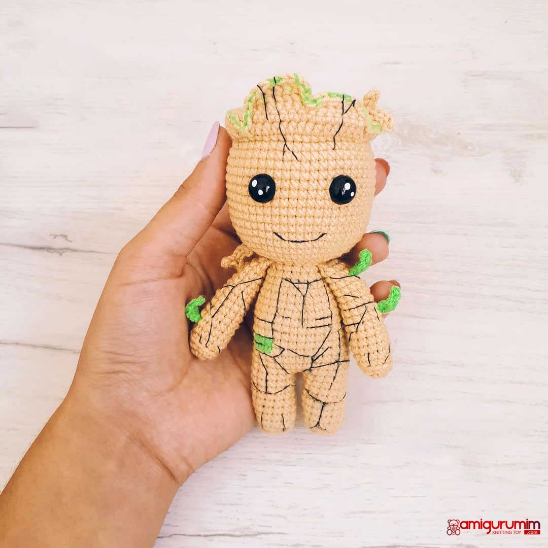 Adorable Baby Groot Amigurumi: Free Crochet Pattern for Beginners